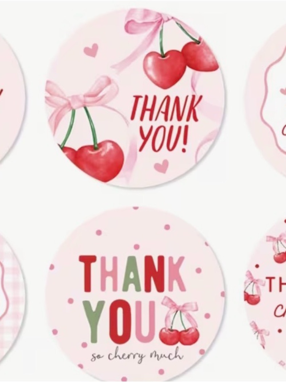 Thank you Stickers Cherries 500 - Picture 3 of 3